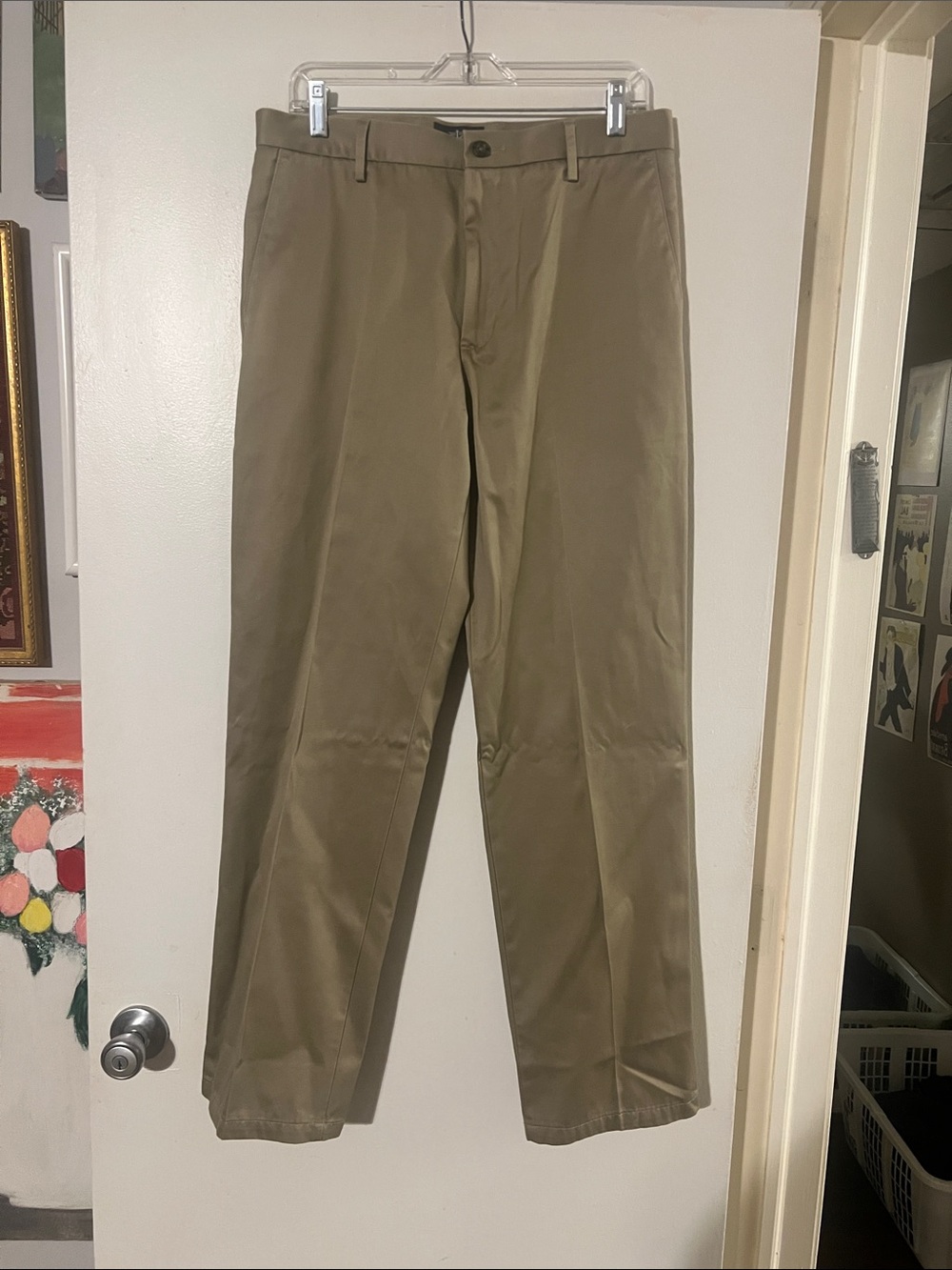 Dockers signature khaki straight fit flat front pants